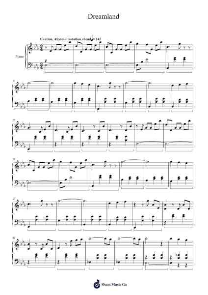 Dreamland Sheet Music by Alexis Ffrench-Arr.Cookjoe
