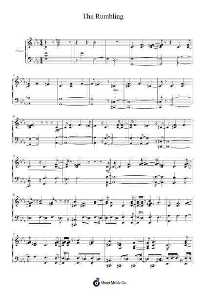The Rumbling Sheet Music by Samuel Kim/Rok Nardin-Arr.Janecher Duh