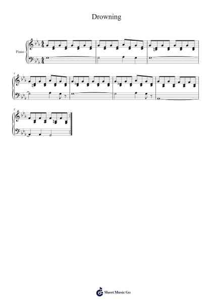 Drowning Sheet Music by A Boogie Wit Da Hoodie-Arr.Otnold