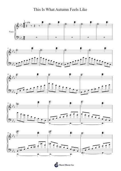 This Is What Autumn Feels Like Sheet Music by JVKE-Arr.Ranvy Birdberg