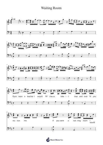 Waiting Room Sheet Music by Phoebe Bridgers-Arr.Warge