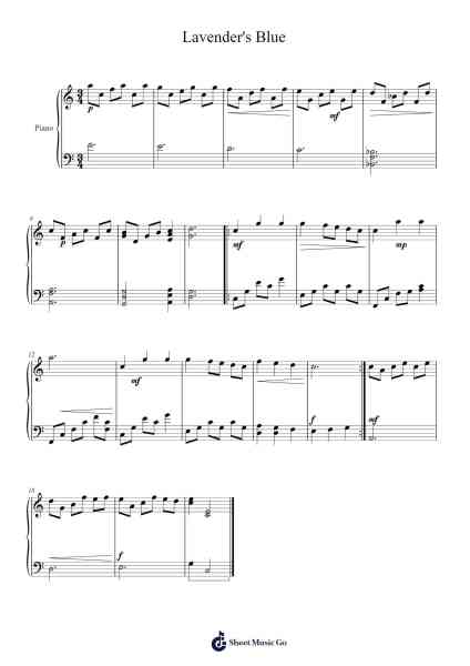 Lavender's Blue Sheet Music by Misc Soundtrack-Arr.Chamberg