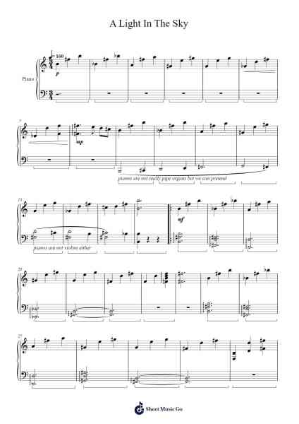 A Light In The Sky Sheet Music by Naktigonis/eridanium-Arr.Philley Mabna