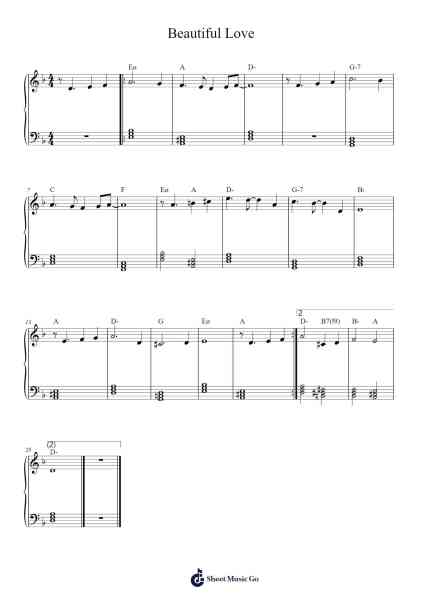 Beautiful Love Sheet Music by 蔡健雅-Arr.Thornle