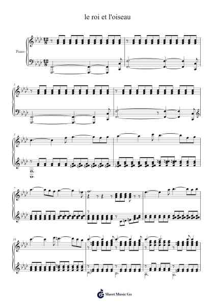 Le Roi et l'Oiseau Sheet Music by Wojciech Kilar-Arr.Yulevieve