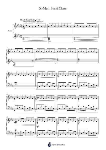 X-Men: First Class (Original Motion Picture Soundtrack) Sheet Music by Henry Jackman-Arr.Colbard Ramsdick