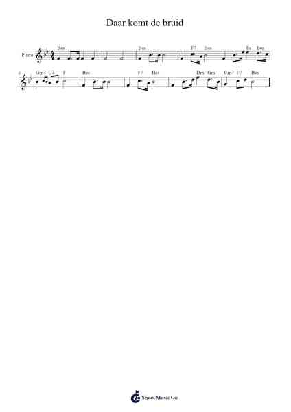 Daar komt de bruid Sheet Music by undefined-Arr.Blychel