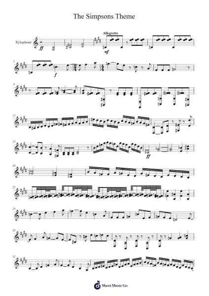 The Simpsons Theme Notenblatt von Danny Elfman-Arr.Jonqy Keyreed