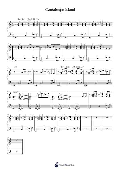 Cantaloupe Island Sheet Music by Herbie Hancock-Arr.Boyleva Efglan