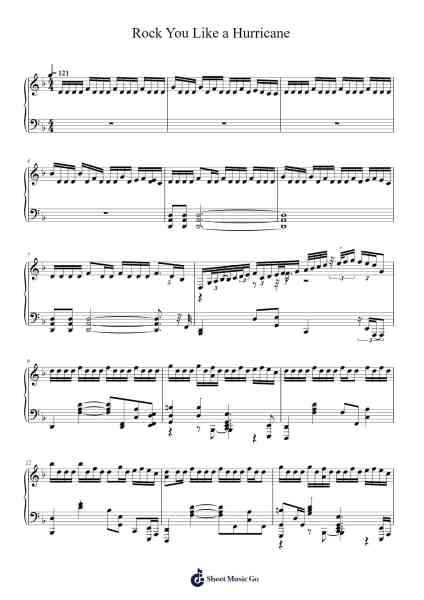 Rock You Like a Hurricane Sheet Music by Scorpions-Arr.Danchi