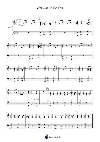 You Got To Be You Sheet Music by Vulfpeck-Arr.Bridmay
