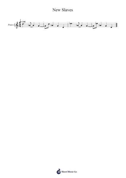 New Slaves Sheet Music by Kanye West-Arr.Louieby