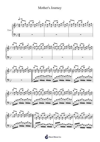 Mother's Journey Sheet Music by Yann Tiersen-Arr.Yetkim Vauglvis