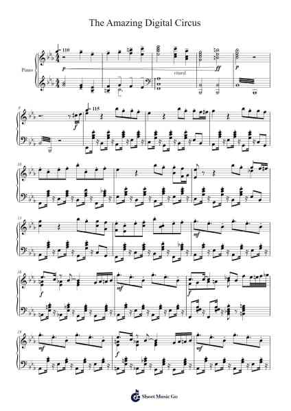 The Amazing Digital Circus Sheet Music by Gooseworx-Arr.Osworth Gosca