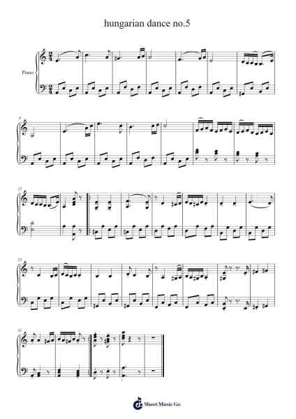 Hungarian Dance No. 5 Sheet Music by Johannes Brahms-Arr.Jofield