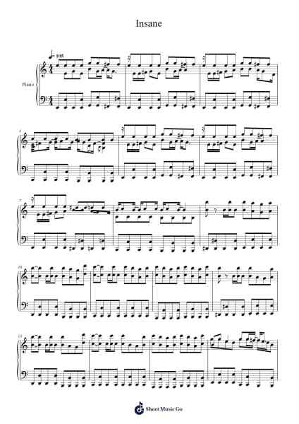 Insane Sheet Music by Black Gryph0n-Arr.Leijoan