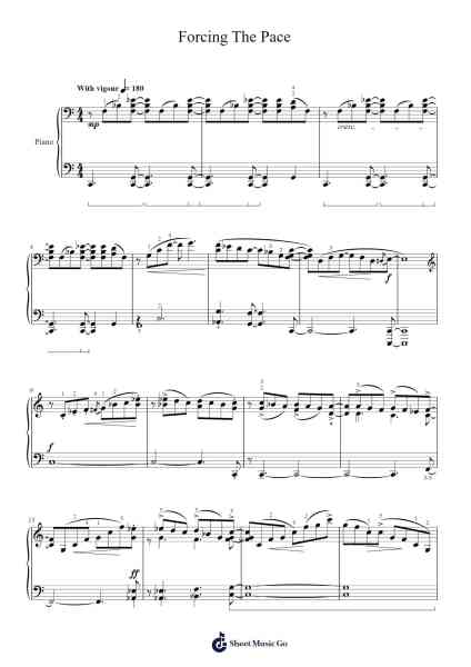 Forcing The Pace Sheet Music by Christopher Norton-Arr.Gemfoe Conchey