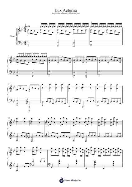 Lux Aeterna by Clint Mansell Sheet Music by Clint Mansell-Arr.Fredcamp Viomia