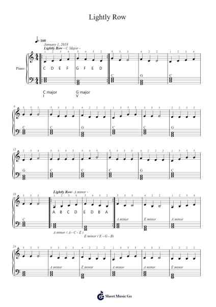 Lightly Row Sheet Music by Zimcil-Arr.Gadam