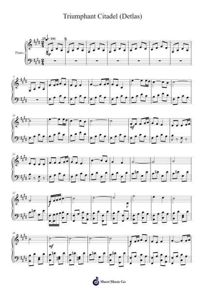 Triumphant Citadel (Detlas) Sheet Music by Colyork-Arr.Joanbar Crichniel