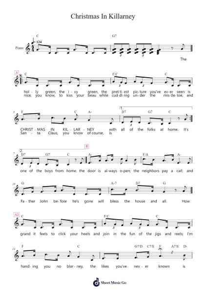 Christmas In Killarney Sheet Music by Frank Weldon-Arr.Toyngreg