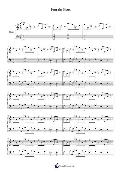 Feu de Bois Sheet Music by Damso-Arr.Corrie