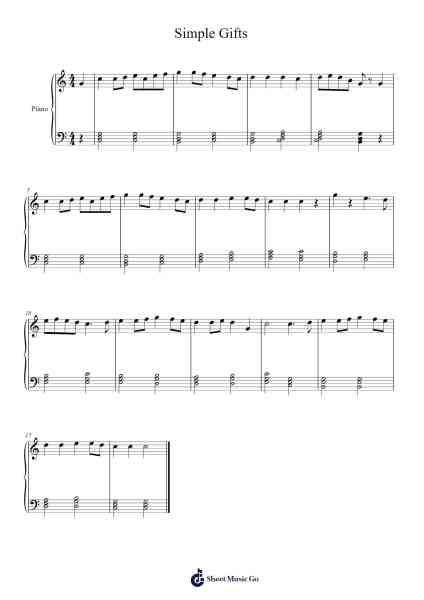 Simple Gifts Sheet Music by Joseph Brackett-Arr.Pomeo Walshbee