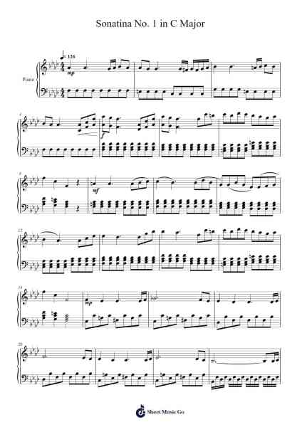 Sonatina No. 1 in C Major: III. Allegro Sheet Music by Gil Keidar-Arr.Sampcon Mevans