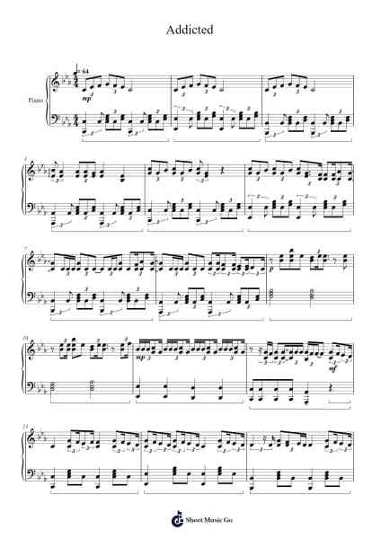 Addicted Sheet Music by Monsta X-Arr.Yonnggiles
