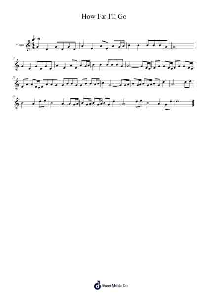 How Far I'll Go Sheet Music by Mark Mancina-Arr.Denre