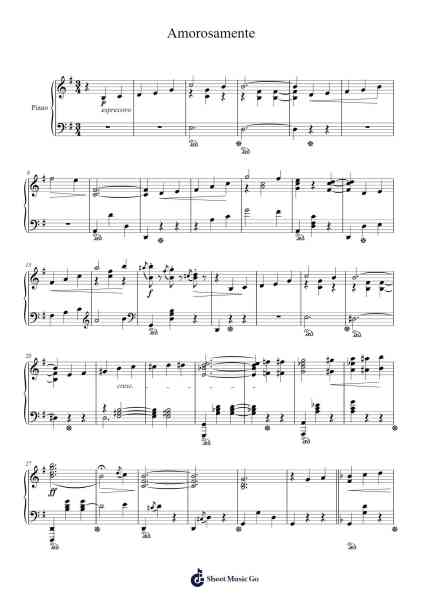 Amorosamente Sheet Music by Manuel María Ponce-Arr.Vogtyves