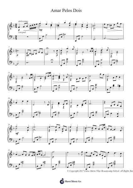 Amar Pelos Dois Sheet Music by Salvador Serna-Arr.Gwensen