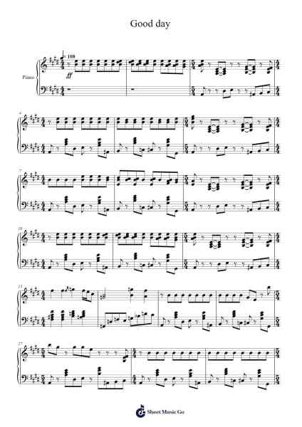 Good day Sheet Music by Tally Hall-Arr.Rodblair