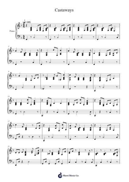 Castaways Sheet Music by Evan Lurie/Douglas Wieselman-Arr.Kelthea