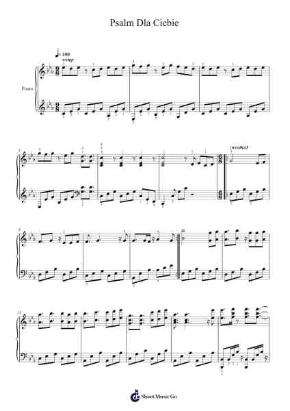 Psalm Dla Ciebie Sheet Music by Piotr Rubik-Arr.Sanjay Lanh
