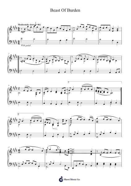 Beast Of Burden Sheet Music by Bette Midler-Arr.Kyleret Earlkyle