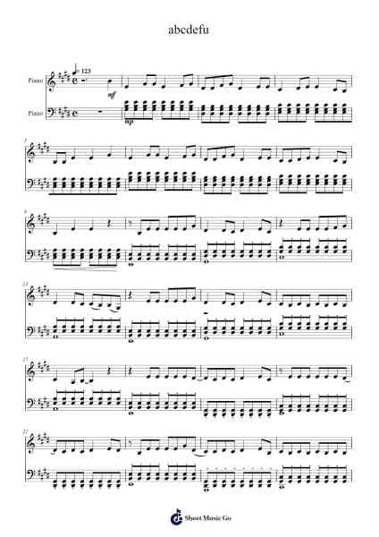 abcdefu Sheet Music by GAYLE-Arr.Lizly Hojo
