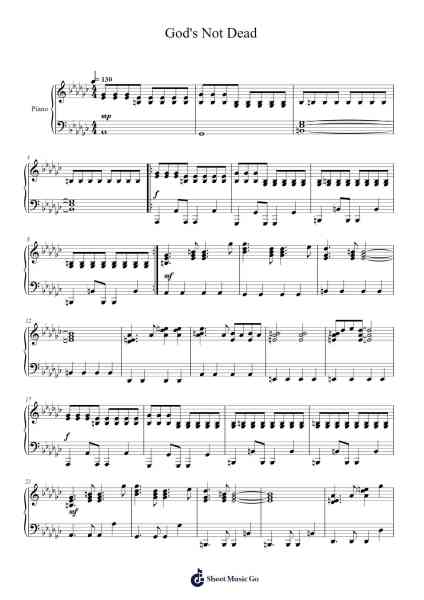 God's Not Dead Sheet Music by Daniel Bashta-Arr.Gwenje Cookmike
