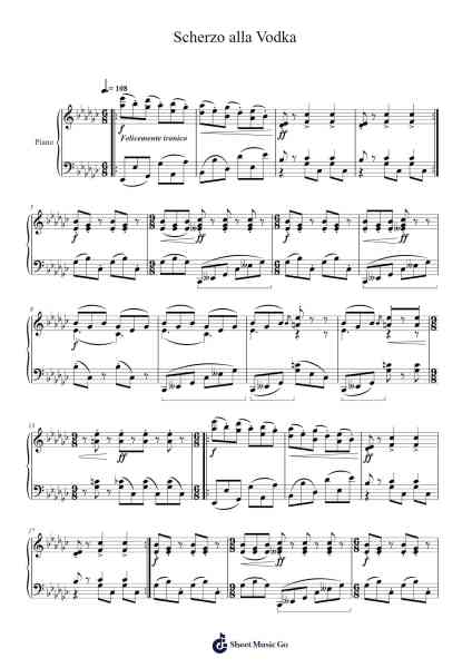 Scherzo alla vodka Sheet Music by Buckclough Woogold-Arr.Huce Earlville