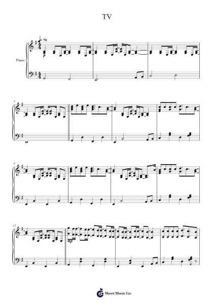 TV Sheet Music by Billie Eilish-Arr.Arkuk Househous
