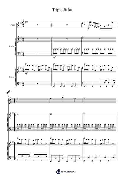 Triple Baka Sheet Music by -Arr.Joanbar Crichniel