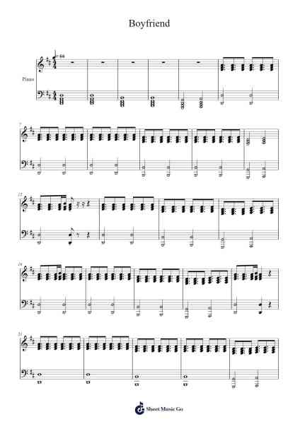Boyfriend Sheet Music by Faulkgreen-Arr.Roxanses Newmorse