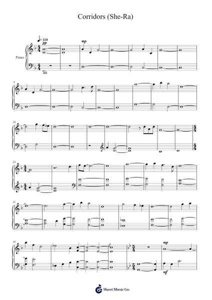 Corridors (She-Ra) Sheet Music by Sunna Wehrmeijer-Arr.Fosil Johnlind