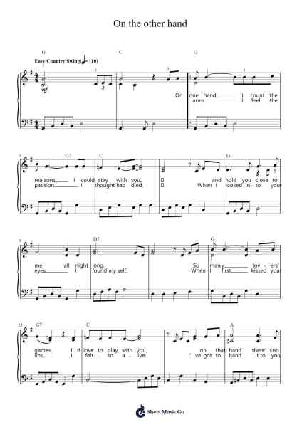 On the other hand Sheet Music by Randy Travis-Arr.Yetjeames Sailsdia