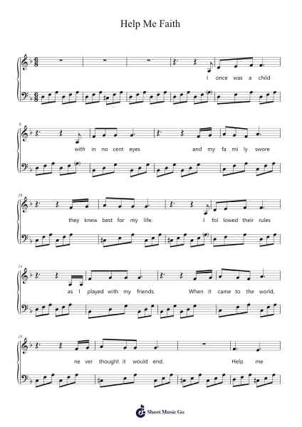 Help Me Faith Sheet Music by Misc Computer Games-Arr.Gailma