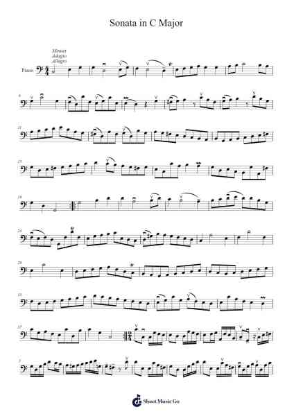 Sonata in C Major Sheet Music by Giovanni Battista Cirri-Arr.Keyjean Leighmuel