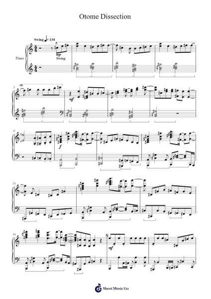 Otome Dissection Sheet Music by DECO*27-Arr.Burnebooth Theobel