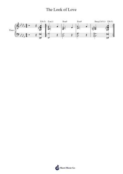 The Look of Love Sheet Music by Burt Bacharach-Arr.Thornnah
