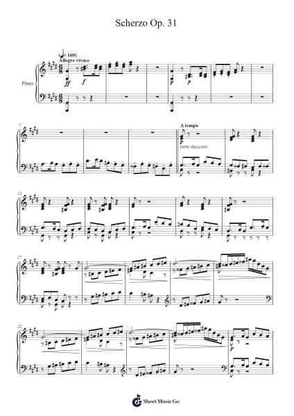 Scherzo Op. 31 Sheet Music by Sigismund Thalberg-Arr.Rhotab