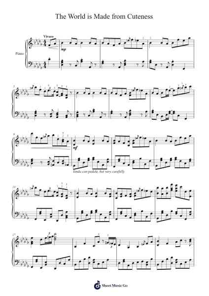 The World is Made from Cuteness Sheet Music by ZUN-Arr.Scripla Brookfe